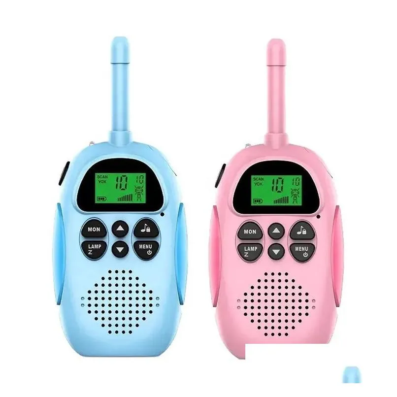 Toy Walkie Talkies Walkie Talkies for Kids Athargible świąteczny prezent na urodziny z podświetlaną latarką LCD 3 -milową zasięg na zewnątrz DHX1Y