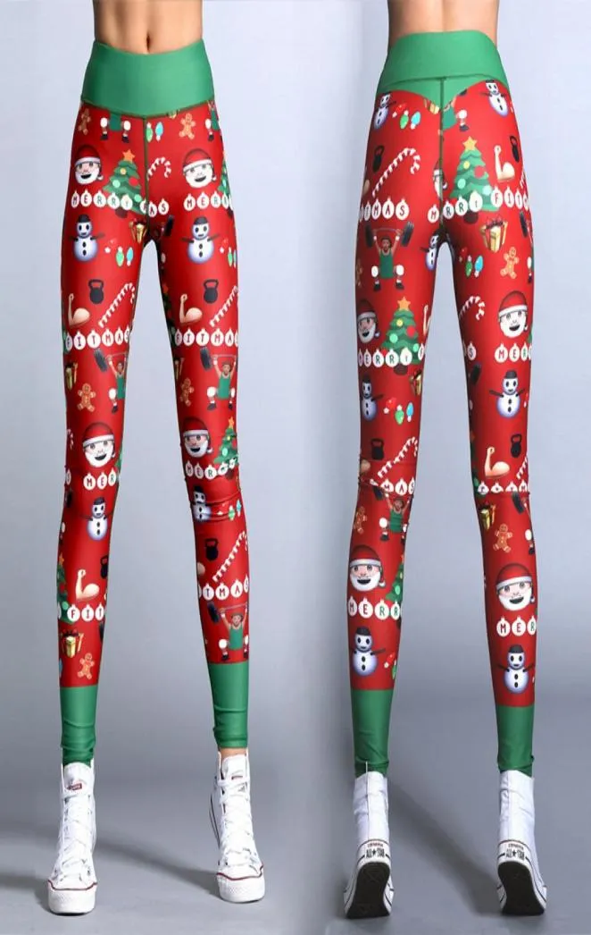 Christmas Two Tone Printed Yoga Pants High Waist Butt - Temu