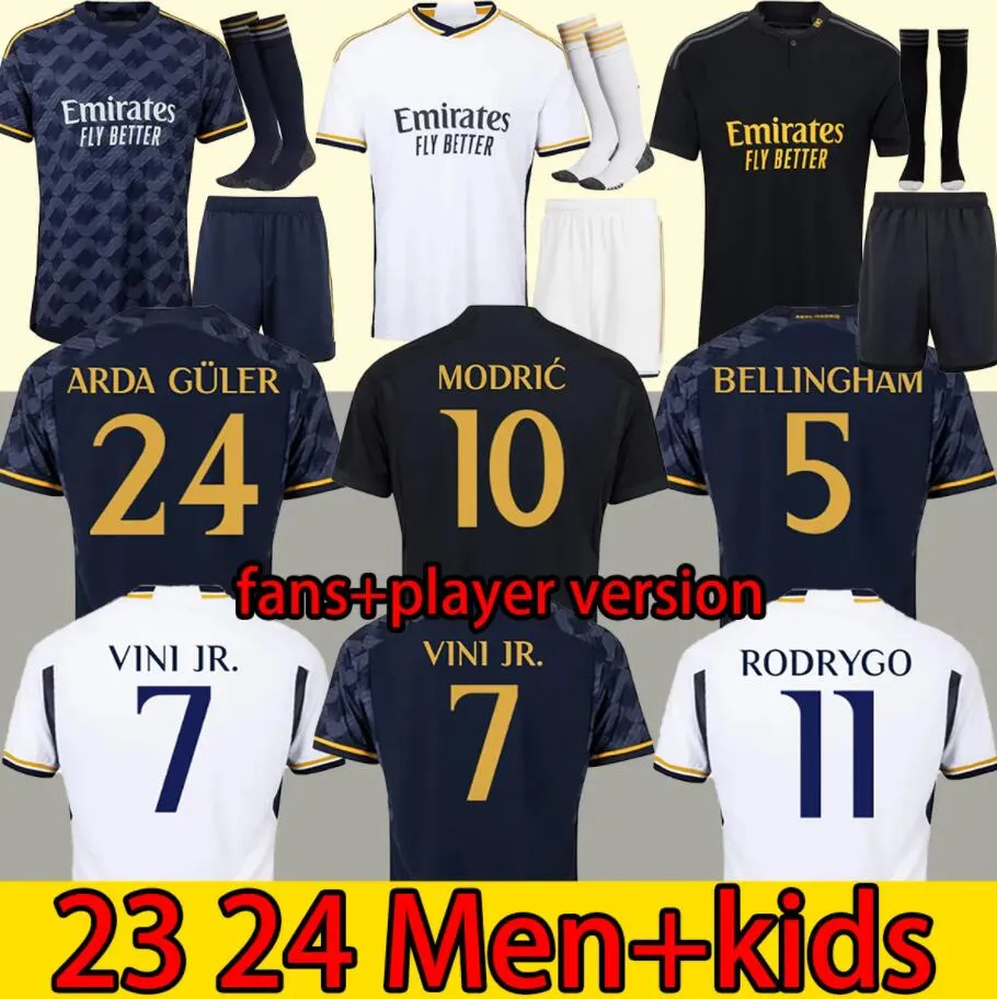 23 24 Pellingham Player Version Soccer Rodrgo Camiseta Jerseys Real Madrids Vini Jr Camavinga Tchouameni Football Shirt Kids de Futbol