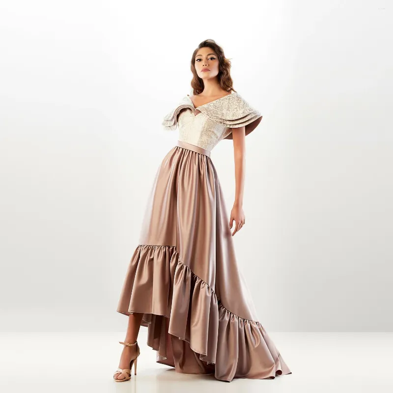 Skirts Modest Champagne High Low Long Satin Women Ruched Bottom Quality Female Skirt Zipper Waistband From 32 1 DHgate
