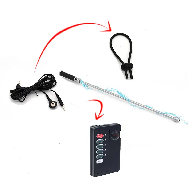 Spielzeug für Erwachsene Elektroschock männlicher Urinkatheter Hohlmetalldilatator Harnröhrenstecker Elektrisches Prostatamassagegerät BDS_voghion.com