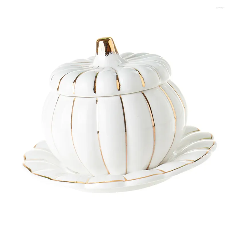 Dinnerware Sets Ceramic Pumpkin Bowl Creative Plate Unique Kitchen Kitchenware Casserole Dish Lid