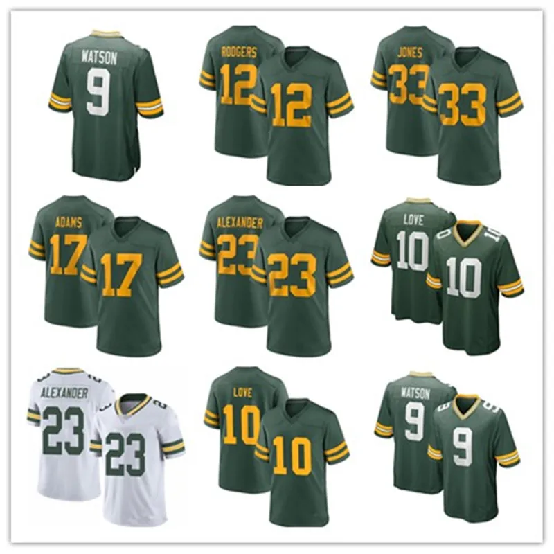 Männer Frauen Fußballtrikots Donald Driver Rashan Gary Brett Favre Ray Nitschke David Bakhtiari Bart Starr Darnell Savage LeRoy Butler Christian Watson Jordan Love