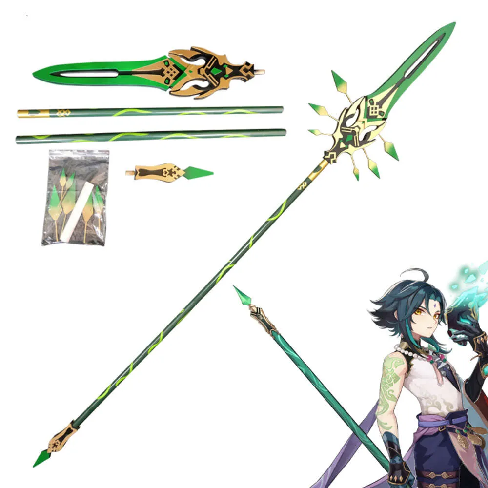 Cosplay Game Genshin Impact Xiao Cosplay Prop Weapon Spear CM Long Sword Halloween Carnival Party Anime Rollspel Props tillbehör