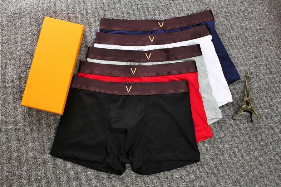 Designers märke Herr Boxer Herr Kalsonger Brief For Man Kalsonger Sexiga Underkläder Man Boxers Bomulls Underkläder Shorts 3 Delar Kommer med låda