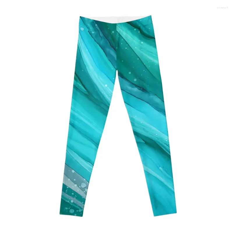 Endless River Alcohol Ink Painting Leggings Womens Active Pants On Running  With Push Up Feature For Sport Shoes From Brickmenh, $19.1