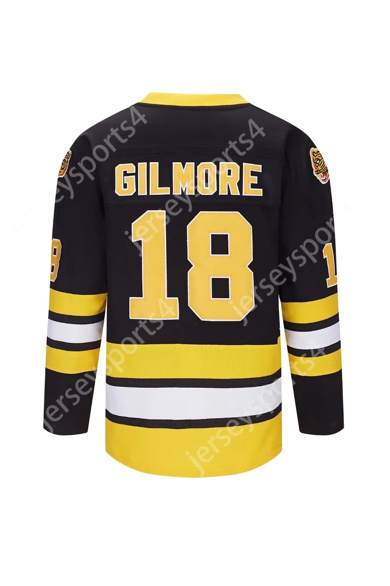 Skicka från US Herr Ice Hockey Happy Gilmore 18 Adam Sandler 1996 Movie Jersey S-XXXL Double Ed Name Number High Quaily Fast Shipping