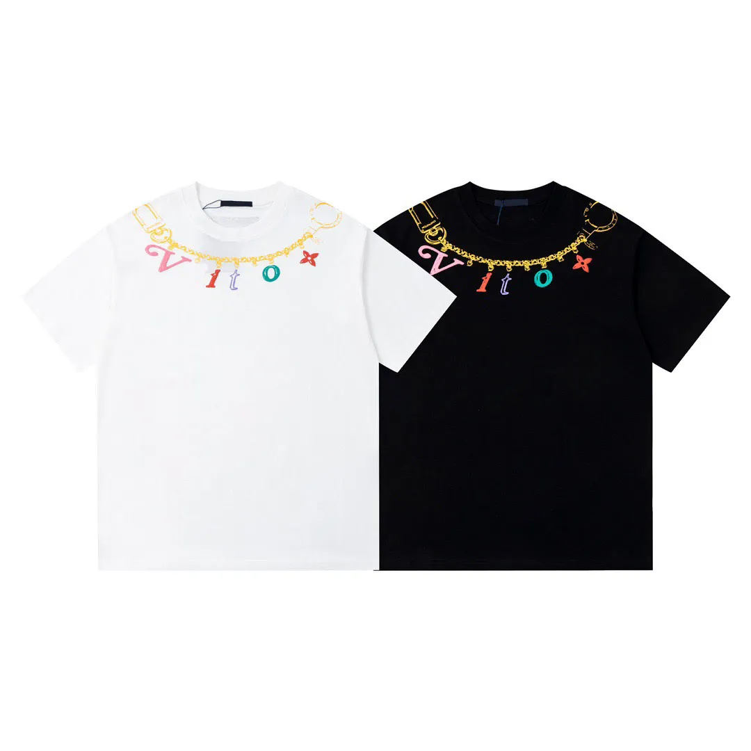 Летняя НОВАЯ хлопковая футболка Pringting L, летняя уличная мужская футболка для мужчин и женщин, повседневная футболка с короткими рукавами, размер S-4XL, 6 цветов