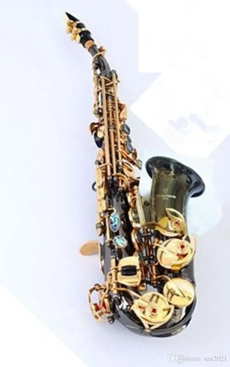 2021 Ny kryddad sopransaxofon S-991 BB Silvering Mässing Högkvalitativ Sax Professionell munstycke Patches Pads Reeds Musical Instrument
