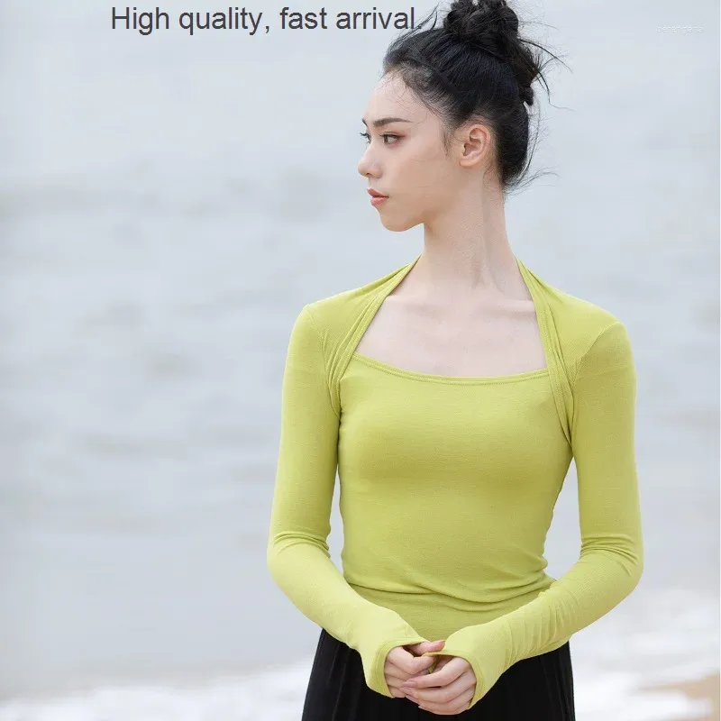 Calças femininas por minha lei de dança Ballet Back Strap Hepburn Estilo Moderno Clássico Nação Corpo Charme Yoga Bottoming Camisa Monocromática Exercício