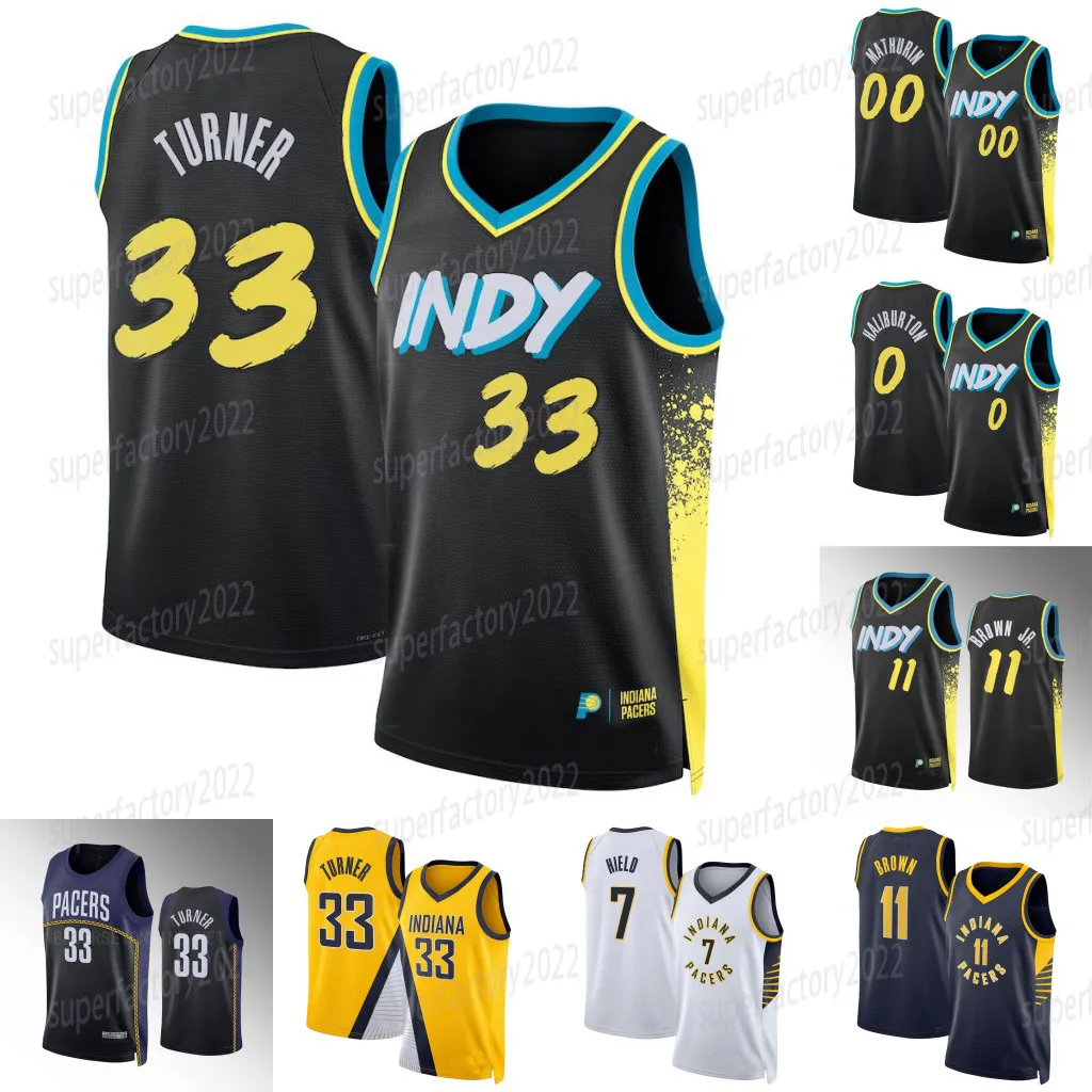 Myles Turner Pacers 24 Jersey Brown Haliburton Hield Walker Smith Theis Toppin McConnell From Superjerseyfactory 17.55 DHgate.Com