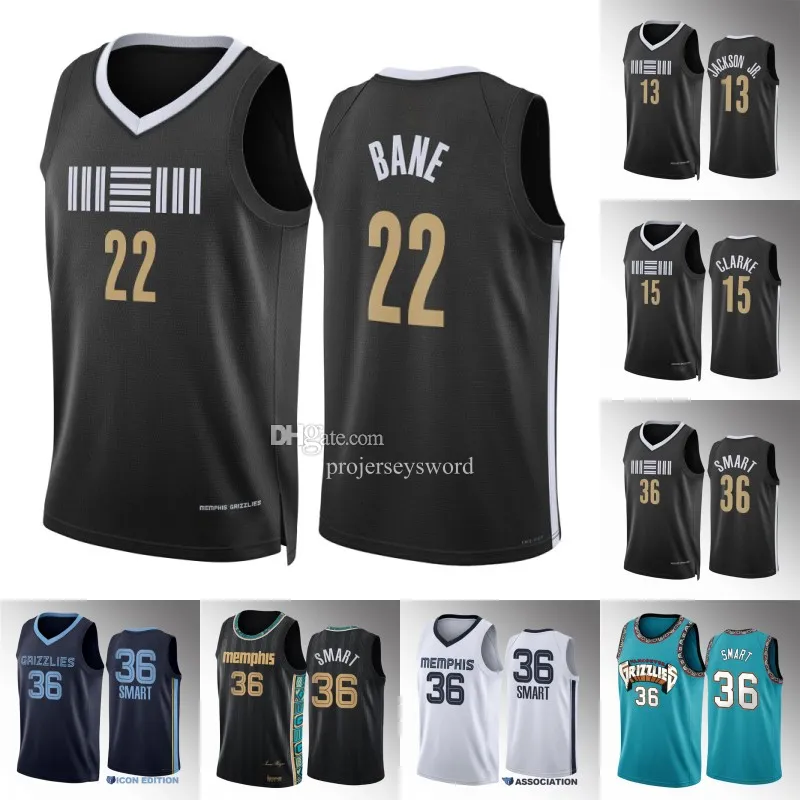 Ja Morant baskettröjor Jaren Jackson Jr. Derrick Rose Marcus Smart Desmond Bane Steven Adams Xavier Tillman Brandon Clarke Ziaire Williams 2023-24 City Jersey