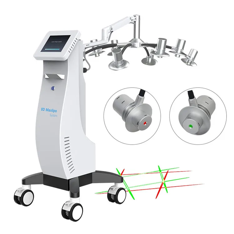 2023 Hot Sprzedaż Nieinwazyjna 6D 532 NM 650 NM Laser Lipolaser Spalanie tłuszczu 6D Laserowa maszyna do odchudzania