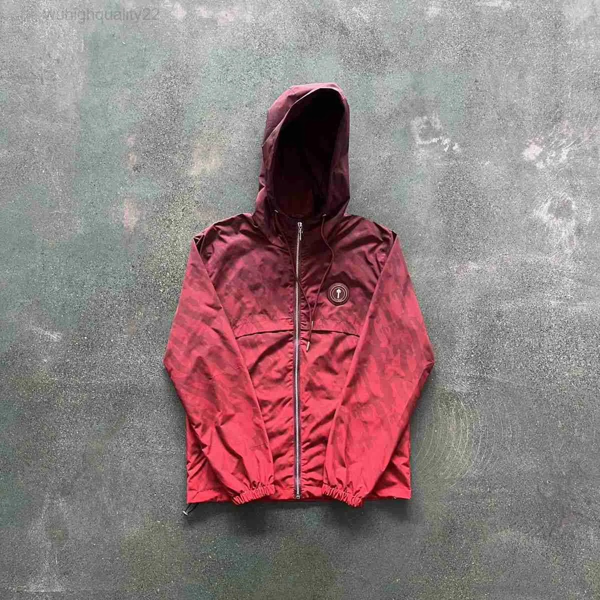 Hot Selling Trapstar Jacket Men's Irongate t Windbreaker Red to Quality Women's Coat Eu Sizes Xsxl