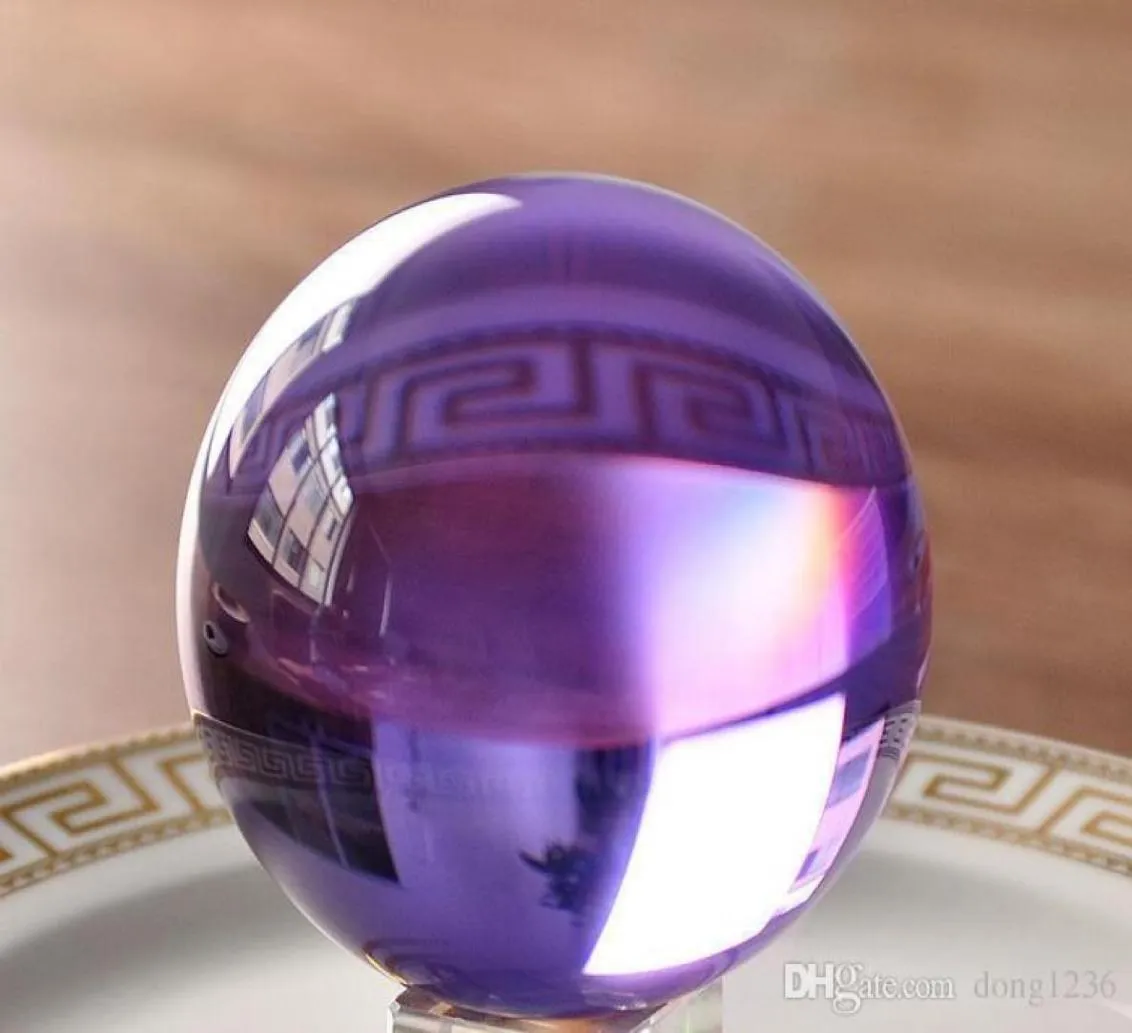 60 mm Amethyst Magic Crystal Healing Ball Kulę z kryształową dekoracją 7428819