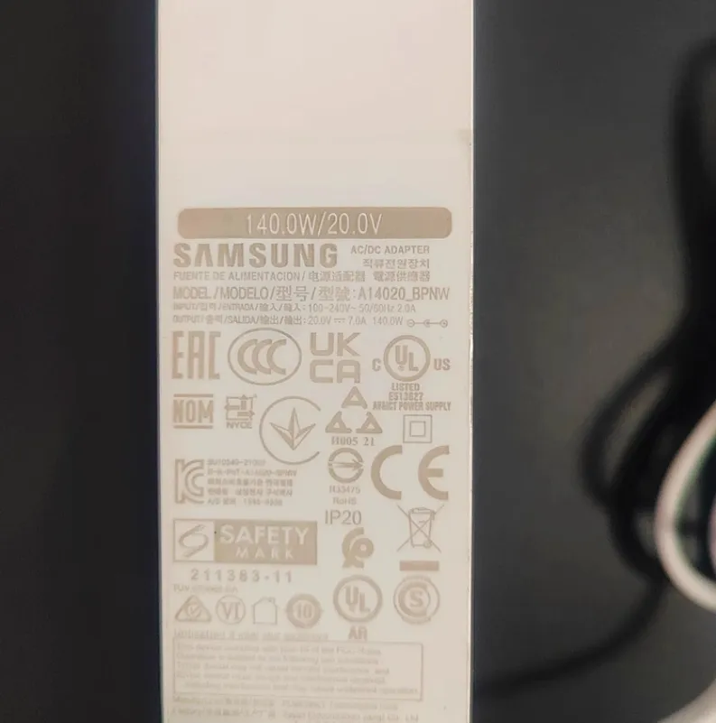140W 20V 7A Original Netzteil Ladegerät Für Samsung G8 Monitor New 