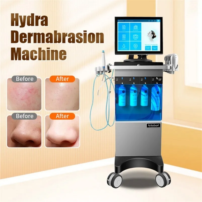 Premium Ultrasonic Facial Machine - Aqua Peel & LED Therapy for Acne ...