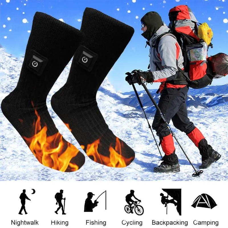 Sportsocken wiederaufladbar elektrische Heizung waschbar Unisex warm 3 temperaturverstellbar wasserabweisend für Camping Ski