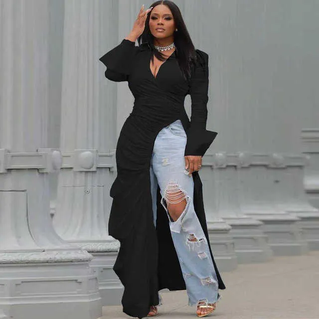 long sleeve dress with pants How to Wear a Dress Over Jeans 2024