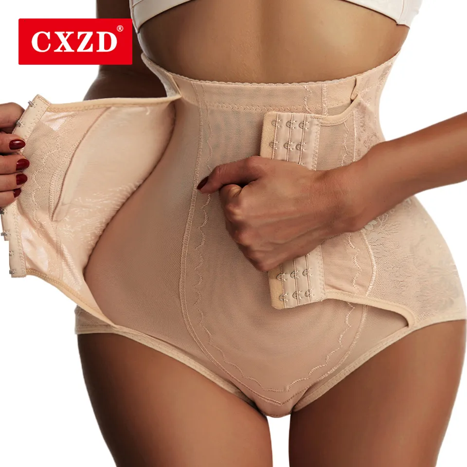 Talia brzucha shaper cxzd shaper majtki seksowne talia kształtowanie body z haczykiem podwójne majtki Kobiety Chapewear Taist Trener Slim Pirdle 230403