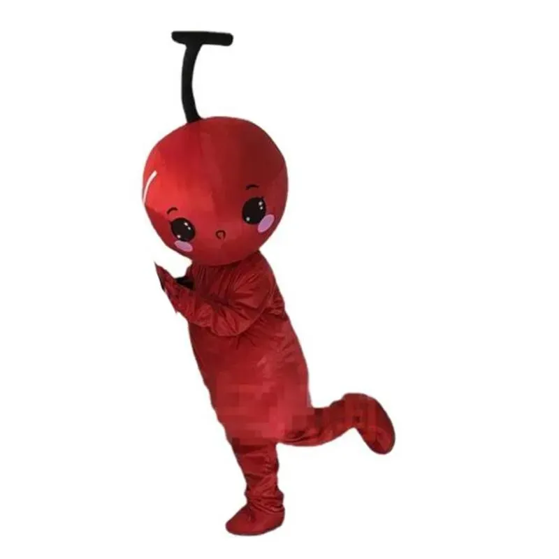 Costumes de mascotte de fruits et de cerises pour Halloween, personnage de dessin animé pour adultes, femmes et hommes, robe de carnaval unisexe pour adultes