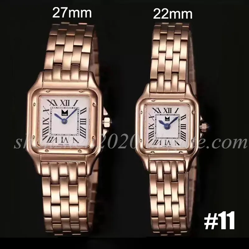 5Styles de mode femmes montres en acier inoxydable montre-bracelet montre à Quartz 22*30 cm/27*37mm