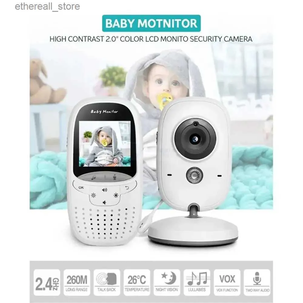 Monitores para bebés Cámaras de vigilancia inalámbricas de conversación bidireccional Monitor de bebé portátil Niños pequeños Cuidador Auto Visión nocturna Cámara de carga USB Q231104