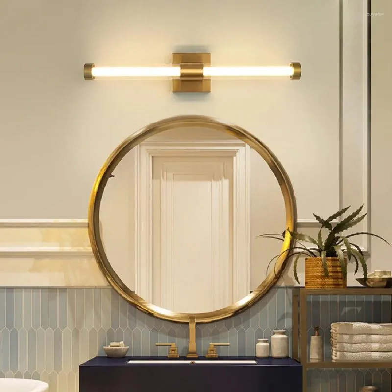 Vägglampor modern minimalistisk spegel framljus sovrum järn makeup inomhus led Vanity toalett lampskåp