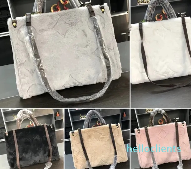 Vintern Tote Designer broderade väskor Lambwool Padded Nylon Crossbody Bag Luxury Puffy Top Handtag Handväskor Fashion Carry Axel Bag
