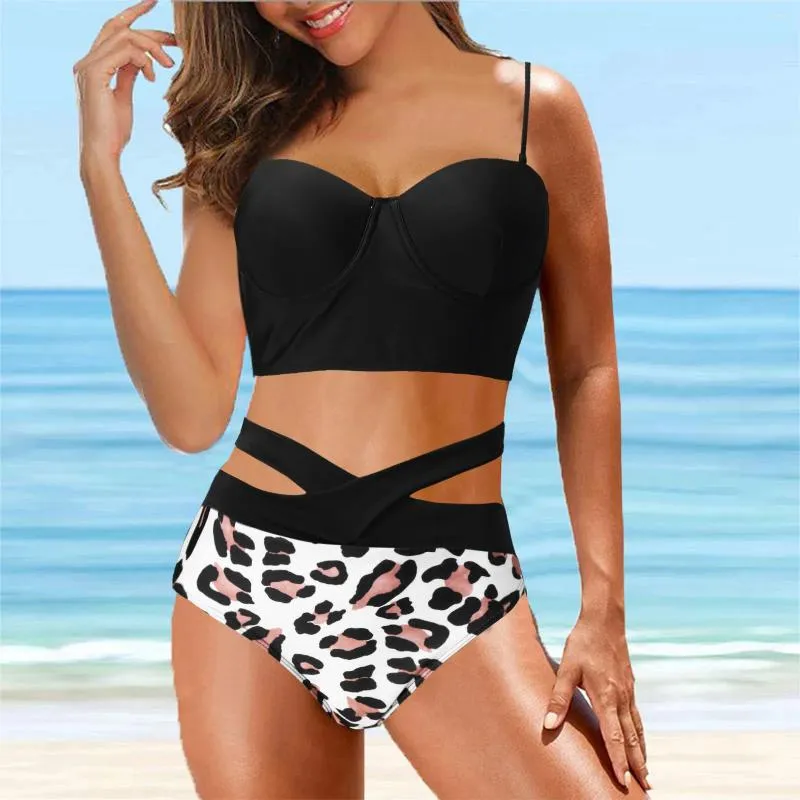 Vintage Halter Ruched High Waisted Swimsuits Set With High Waist Print For  Women Backless And Slim Beachwear From Brickmenh, $15.9