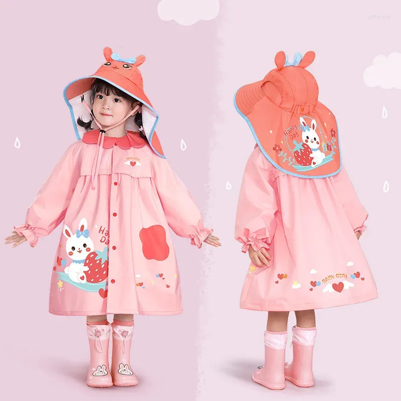 Raincoats Rain And Shine Dual Use Girl Children's Raincoat Kindergarten Student Baby