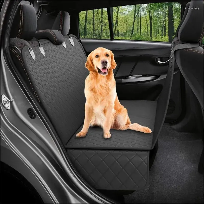 Portador de cachorro 2023 capa de assento de carro, almofada traseira, protetor de rede à prova d'água com bolso com zíper antiderrapante