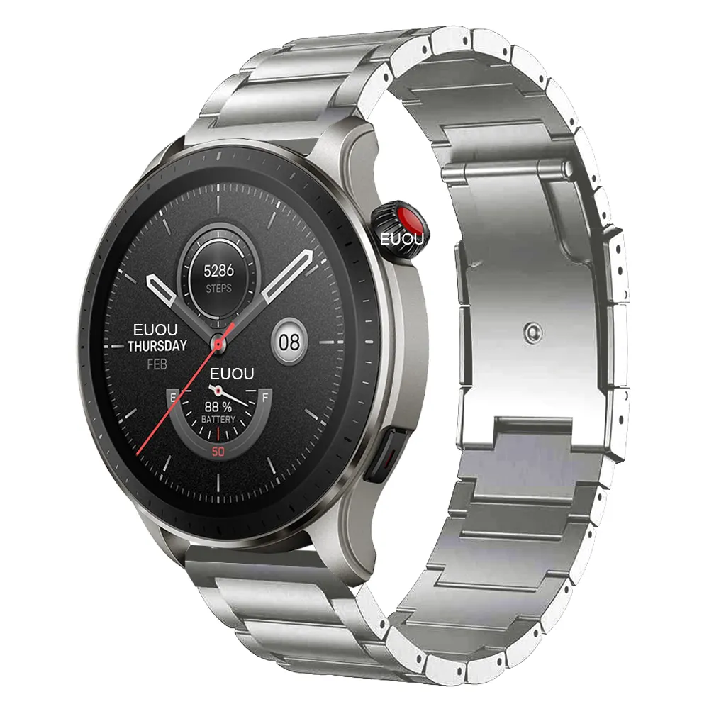 Uhrenarmbänder Metallband für Amazfit GTR 4 GTR4 2 3 ProGTR 47mm Ersatzband 22mm Uhrenarmband Armband Zubehör SchwarzSilber 230404