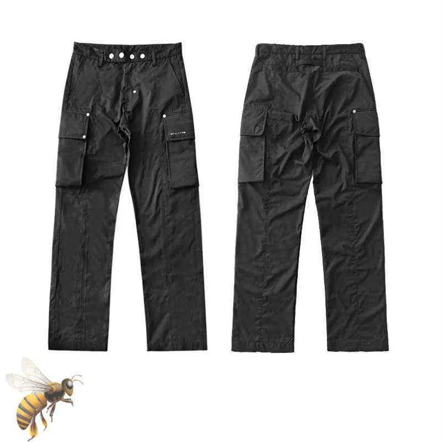 Loose Fit 1017 ALYX 9SM Casual Pants Men Women ALYX Pants Metal Button Cargo Trousers320B