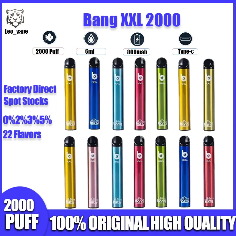 vape Bang XXL 2000 Puffs E Starter Pen 800mAh 6ml Prefilled Bang vapes puff 2000 disposable vape Pods Cartridges Disposable vape vape Bang XXL 2000 Puffs E Starter Pen 800mAh 6ml Prefilled Bang vapes puff 2000 disposable vape Pods Cartridges Disposable vape