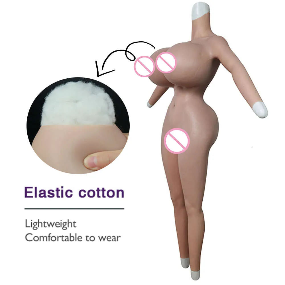 Catsuit Costumes X Cup Giant Fat Buttocks Bodysuit Silicone Breast