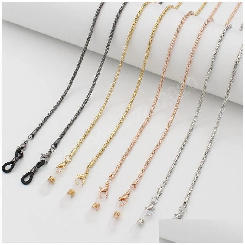 Eyeglasses Chains Fashion Eyeglass Chains For Women Gold Color Sunglasses Glasses Cord Holder Eyewear Lanyard Necklace Strap Rope Drop Dhb6H