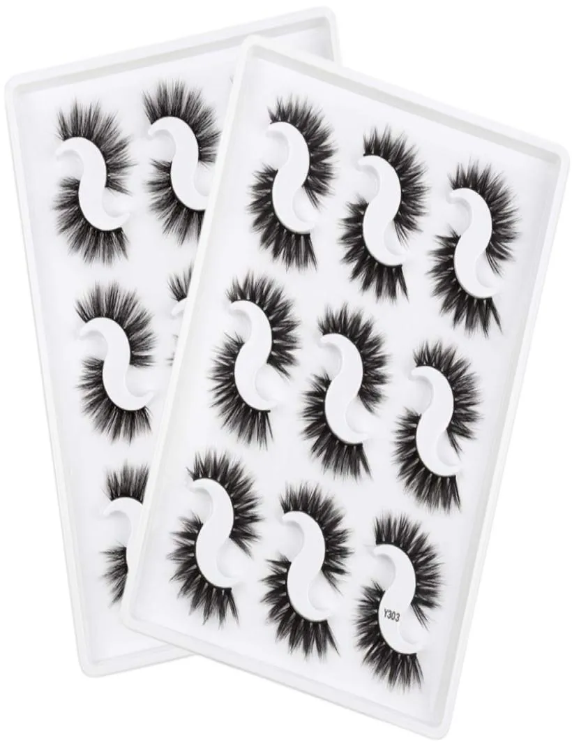 Boîtes de cils en vison 3D, emballage de cils, 9 paires de cils de maquillage naturel, 5686126