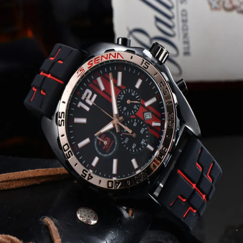 Designers homens assistem moda movimento de quartzo relógios pulseira de borracha relógios de pulso
