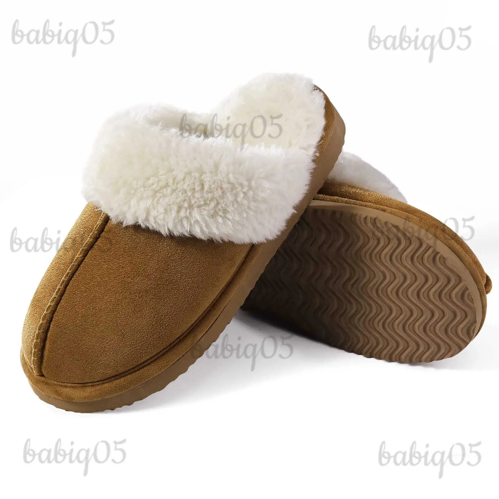 Crestar Fuzzy Memory Foam Soffici scarpe da casa invernali da donna Amanti per interni ed esterni Pantofole calde con un buon avvolgimento T231104