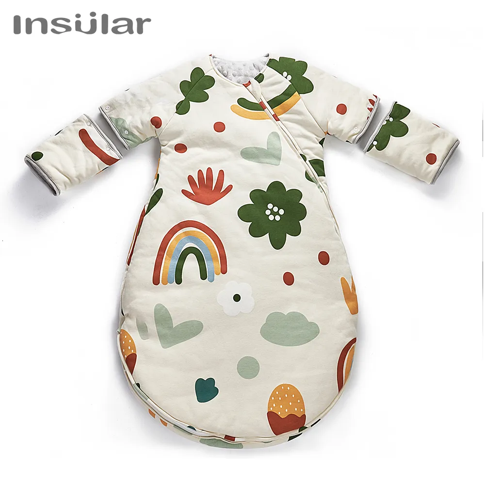 Sleeping Bags Baby Bag Envelope Stroller Swaddle Footmuff Winter Warm Kids Sleepsacks with Zipper Detachable Sleeve Wearable Blanket 230404