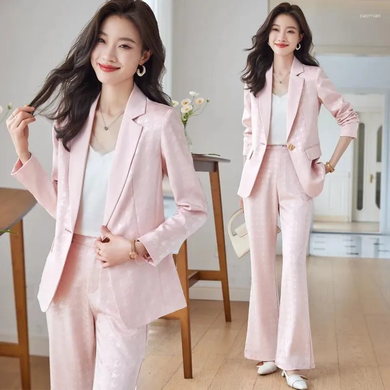 Women's Two Piece Pants Suit Spring And Autumn High-End Business Wear Temperament Style Formal Western Fashion Fried Street Casual