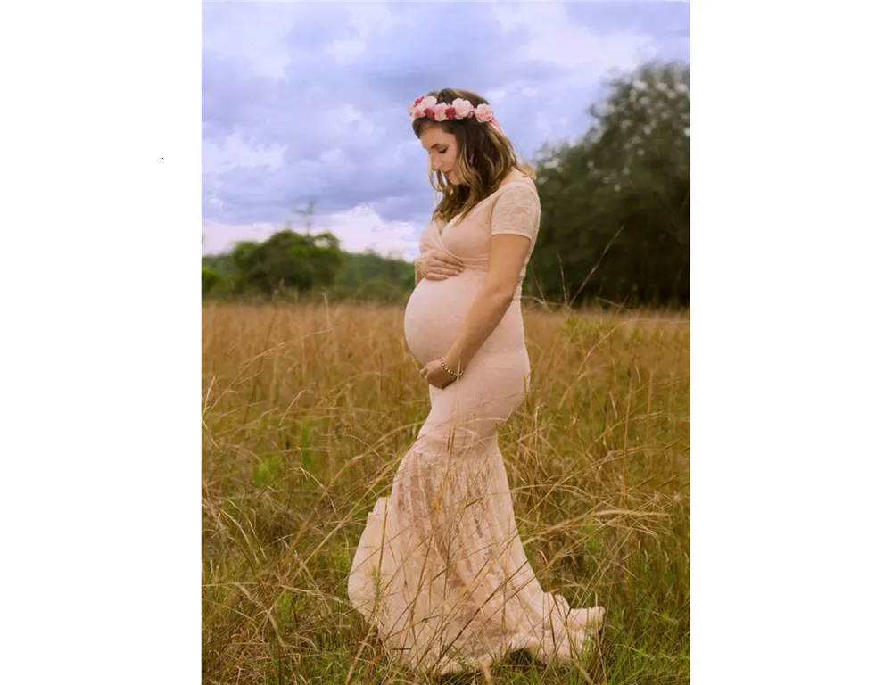 2018 Mermaid Maternity Dresses Photography Props Sexy Lace Maxi Maternity Gown For Photo Shoots Women Pregnancy Dress Clothes (4)
