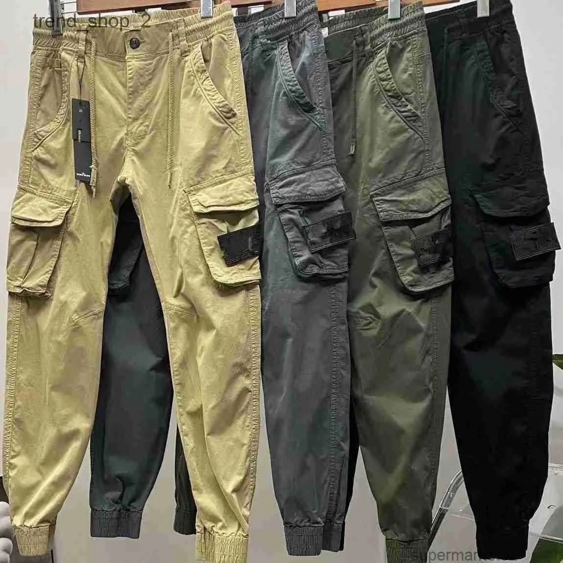 2023mens Patches Vintage Cargo Pants Designer Big Pocket Overalls Trousers Track Pant Sweaterpants Leggings Long Sports Trousersmbka Stones Island Cargo 4X7H