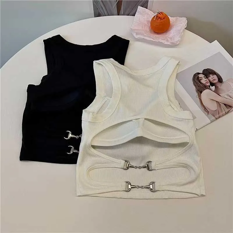 Canotte da donna Camis ITOOLIN Canotte sportive da donna nuove con reggiseno imbottito Canotte casual Canotta senza schienale Canotta da corsa per donna Y2K Streetwear Top P230322