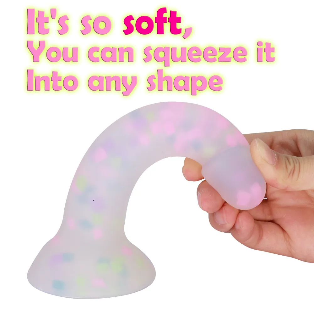 Dildos/Dongs Cute Jelly Soft Dildo Female G-spot Masturbator Anal Butt Plug Adult Sex Toys Suction Cup for Wom_voghion.com