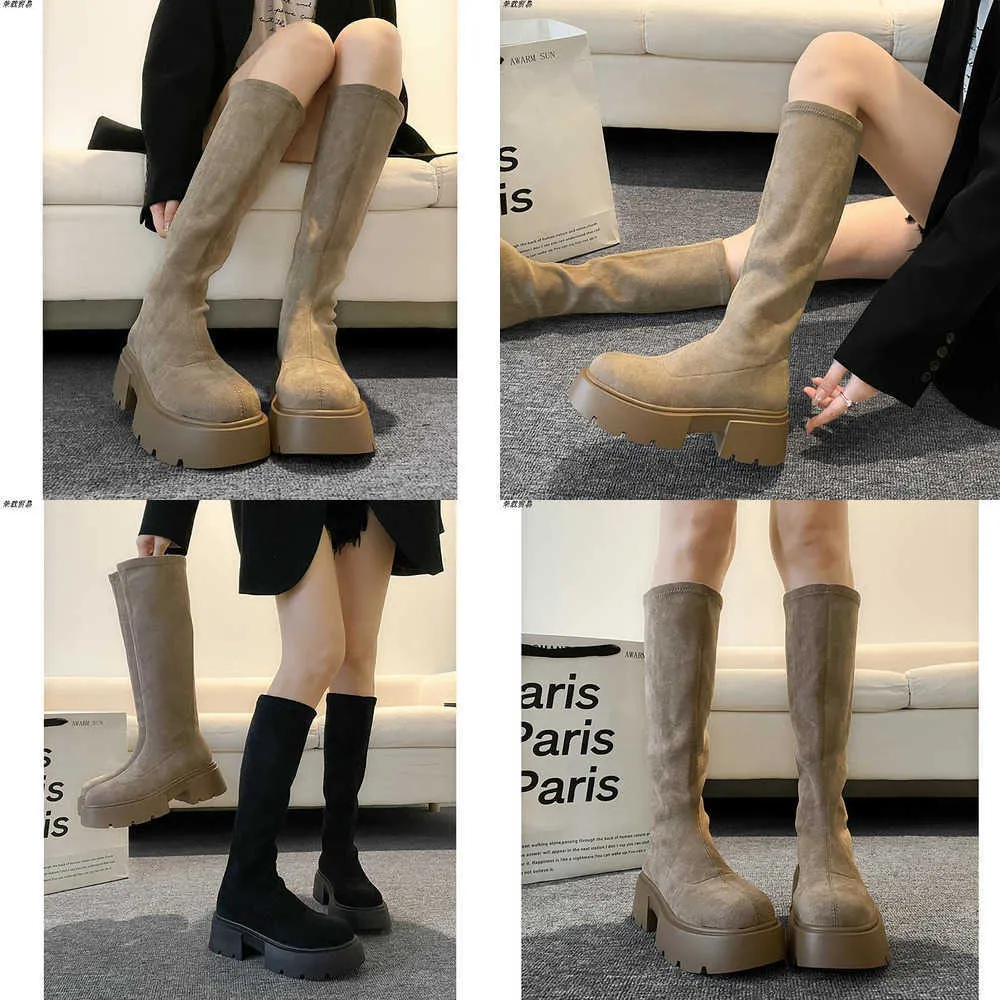 quality Boots New Long Women's Autumn Winter Thick Sole Versatile Sweet Cool Style Knee Length Thin