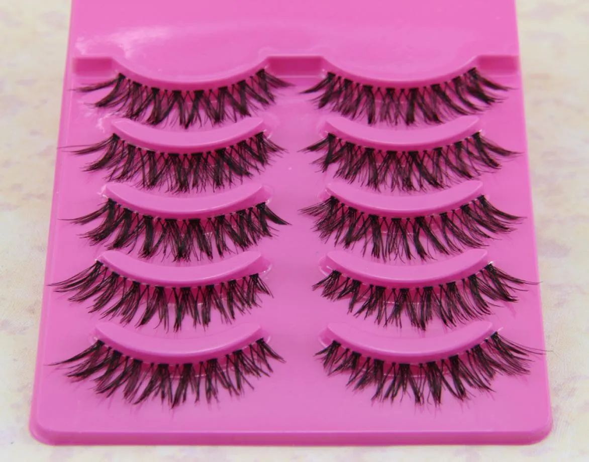 Messy False eyelashes Natural Eye Extentions Makeup for Eyes 5 Pairs with Packaging Box 1035230