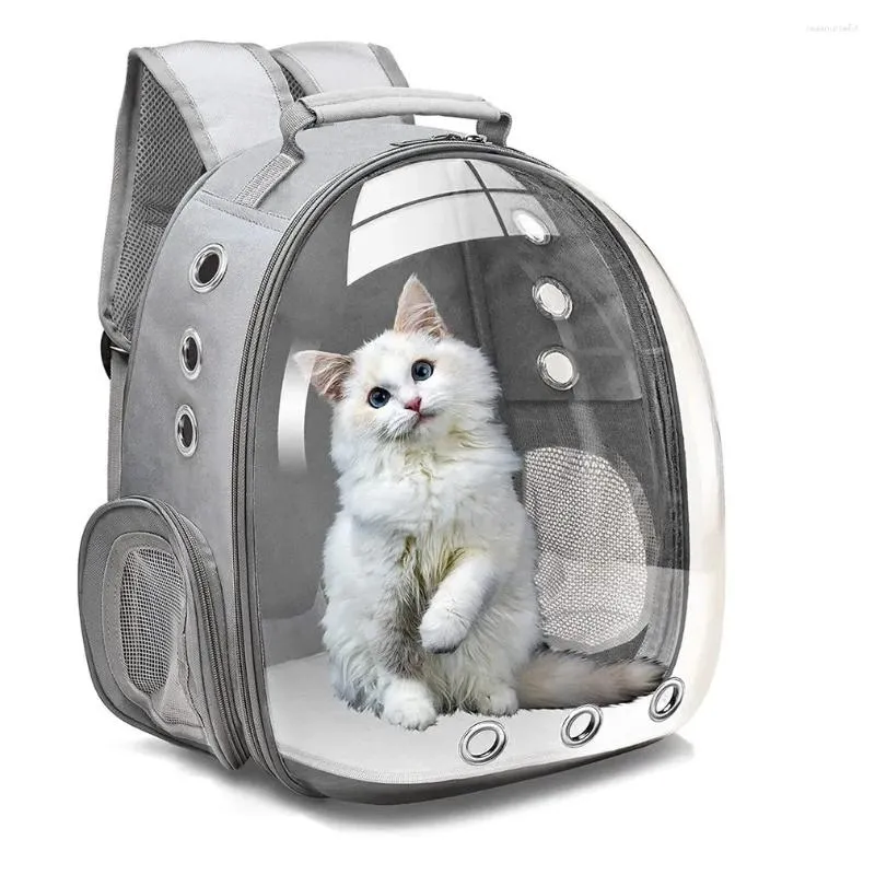 Köpek taşıyıcı kedi sırt çantası açık evcil hayvan paketi küçük orta nefes alabilen şeffaf taşıma çantası seyahat sırt çantası
