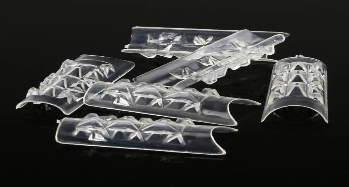 Brand New 100pcslot 10 Size Clear Glass Tips Mosaic False Nails Tips Nail Art tools3999032